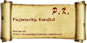 Pajenszky Kandid névjegykártya